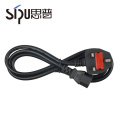 SIPU high quality cords plug 3 pin uk ac power cord for PC